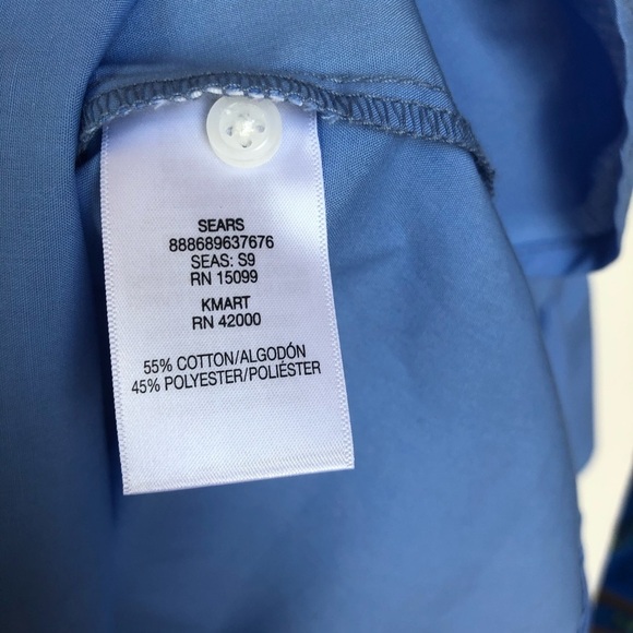 Jaclyn Smith Bell Sleeve Popover Blouse Blue NWT S - Picture 5 of 7